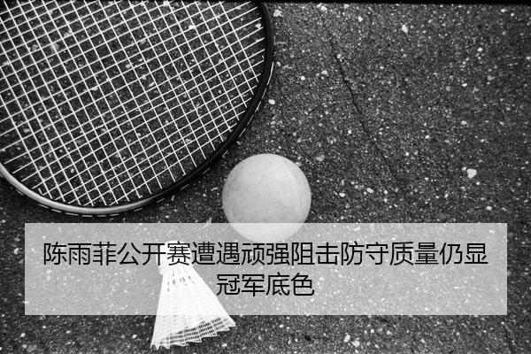 陈雨菲公开赛遭遇顽强阻击防守质量仍显冠军底色（MANGUAN）